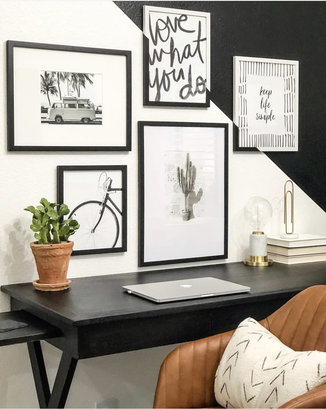 DIY Budget Friendly Modern Home Office Makeover, Hudson Valley Lighting, Mitzi