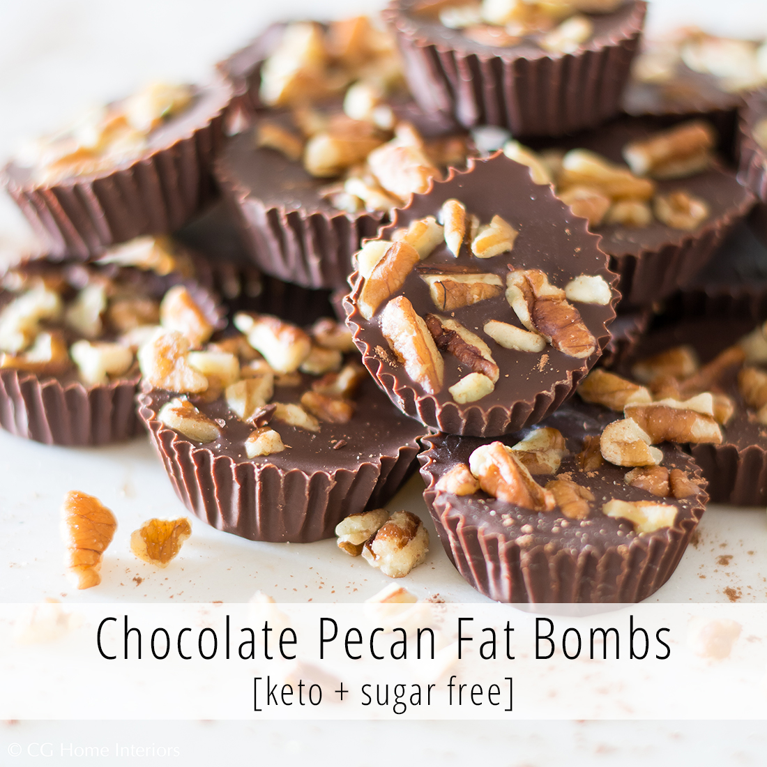 3 Ingredient Chocolate Pecan Keto Fat Bombs | Sugar Free