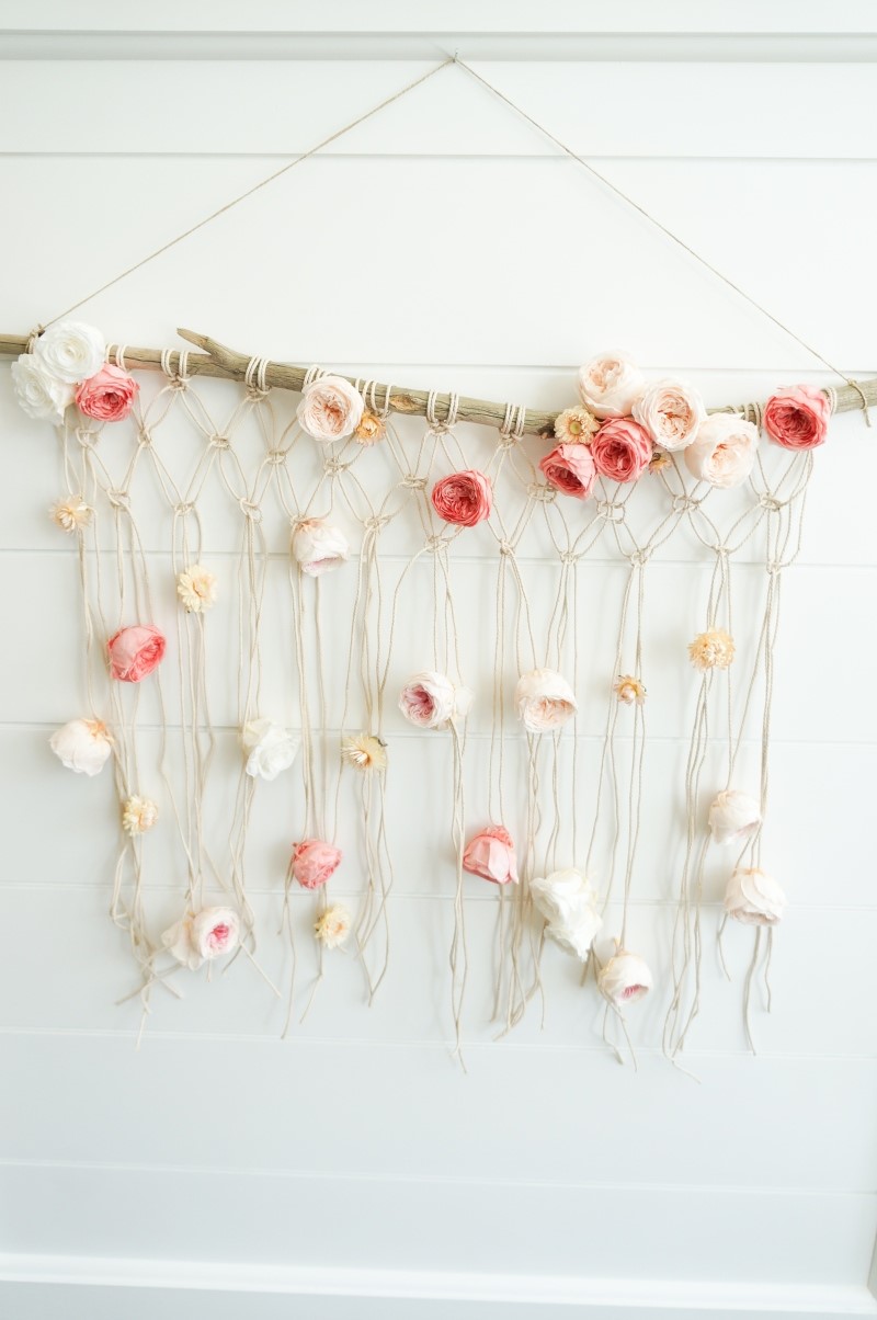 Finding Lovely Floral Macrame Wall Hanging