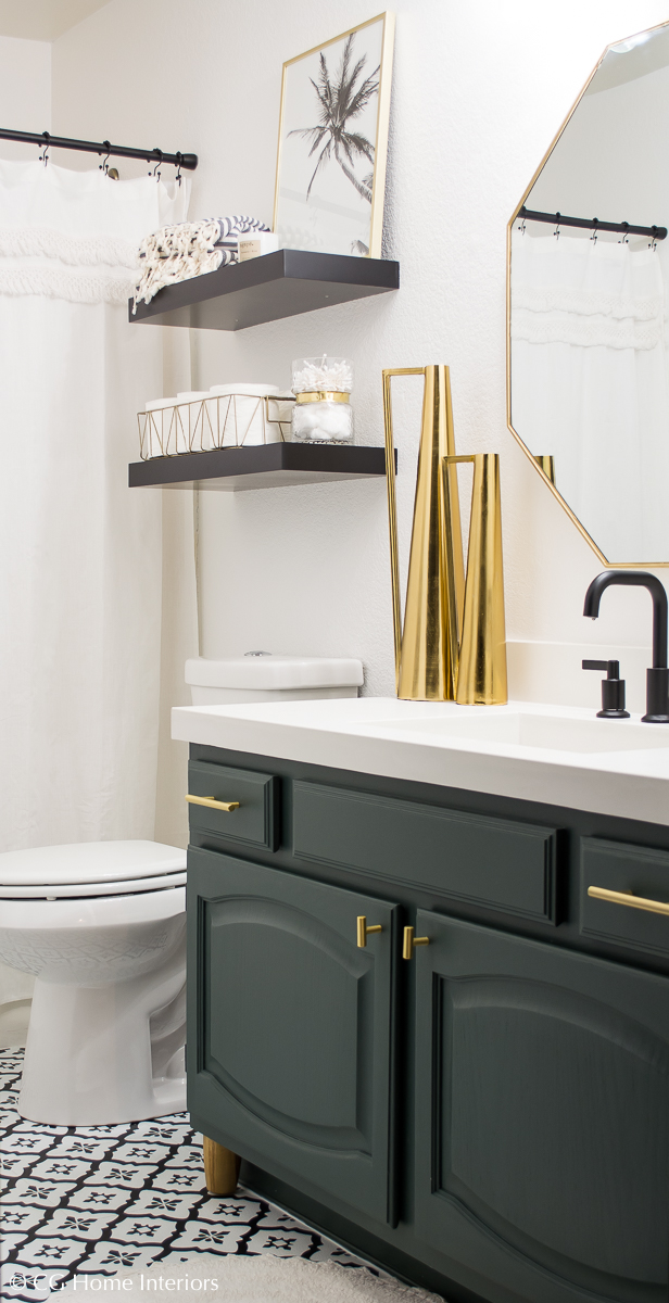 Modern Guest Bathroom Renovation on a Budget – One Room Challenge REVEAL